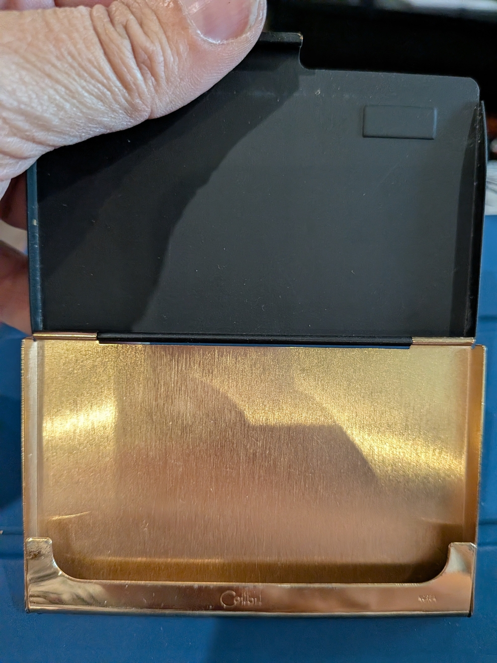 Vintage Gold Metal Card Case